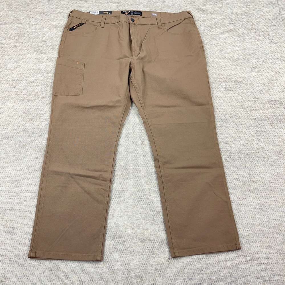 Ariat Rebar M4 Pants Men 44x30 Relaxed Straight Leg Brown Dura Stretch Work NWT - Picture 3 of 16